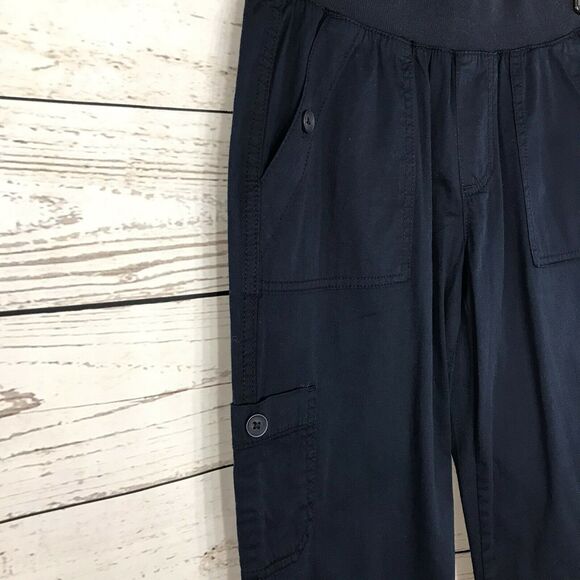 Style & Co X-Small XS Capris Navy Blue Mid-Rise Elastic Comfort Waist Womens New - Picture 2 of 6